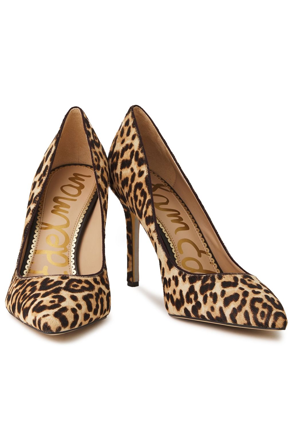 SAM EDELMAN Hazel leopard-print calf hair pumps