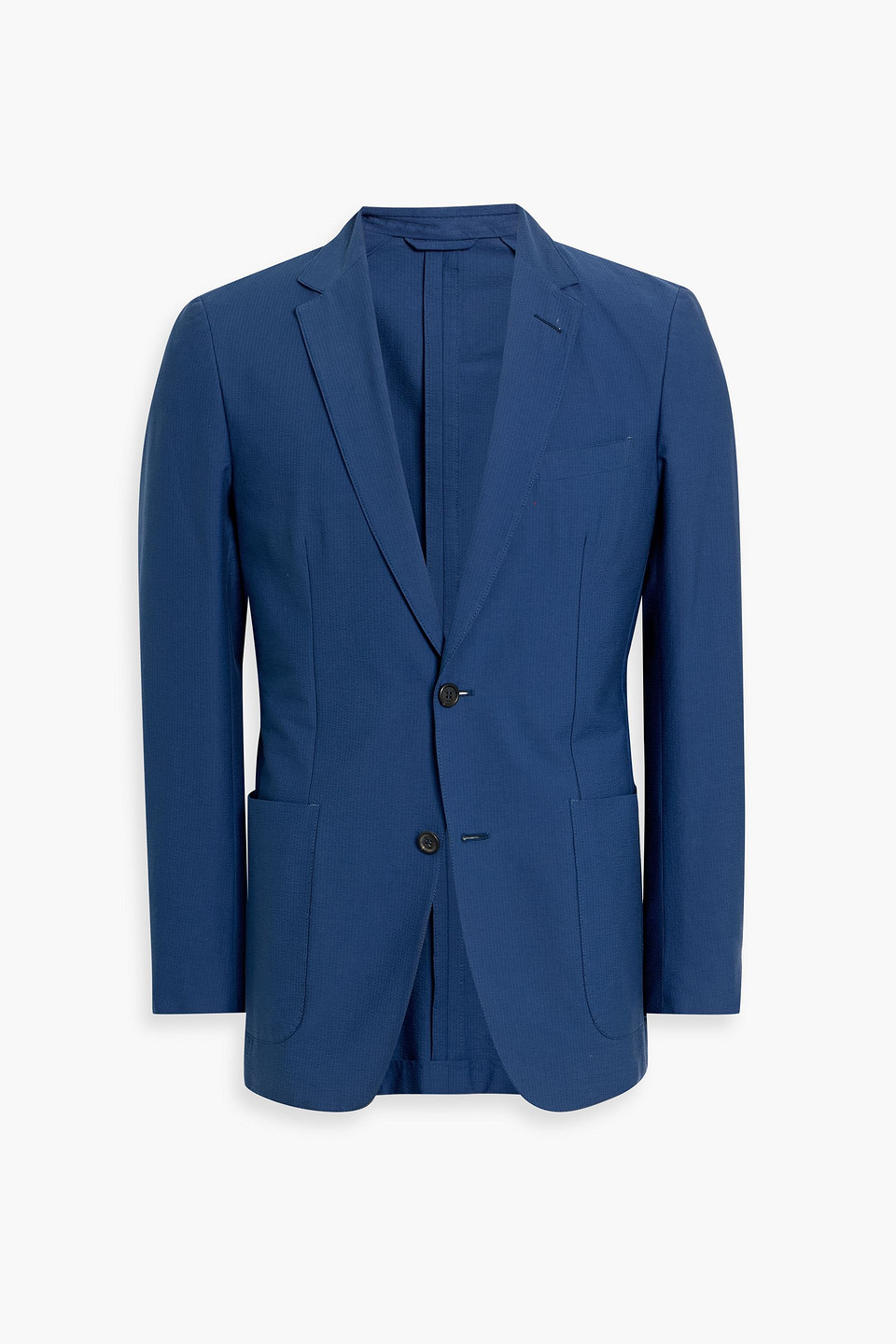 Dunhill Cotton-blend Seersucker Blazer In Blue
