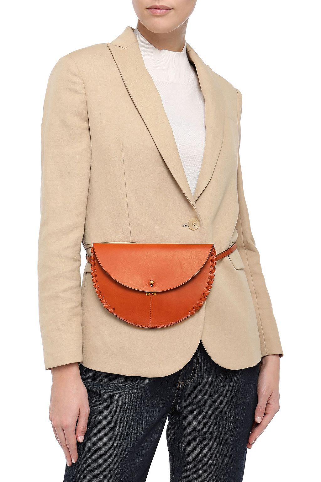 JÉRÔME DREYFUSS Hugo whipstitched leather belt bag