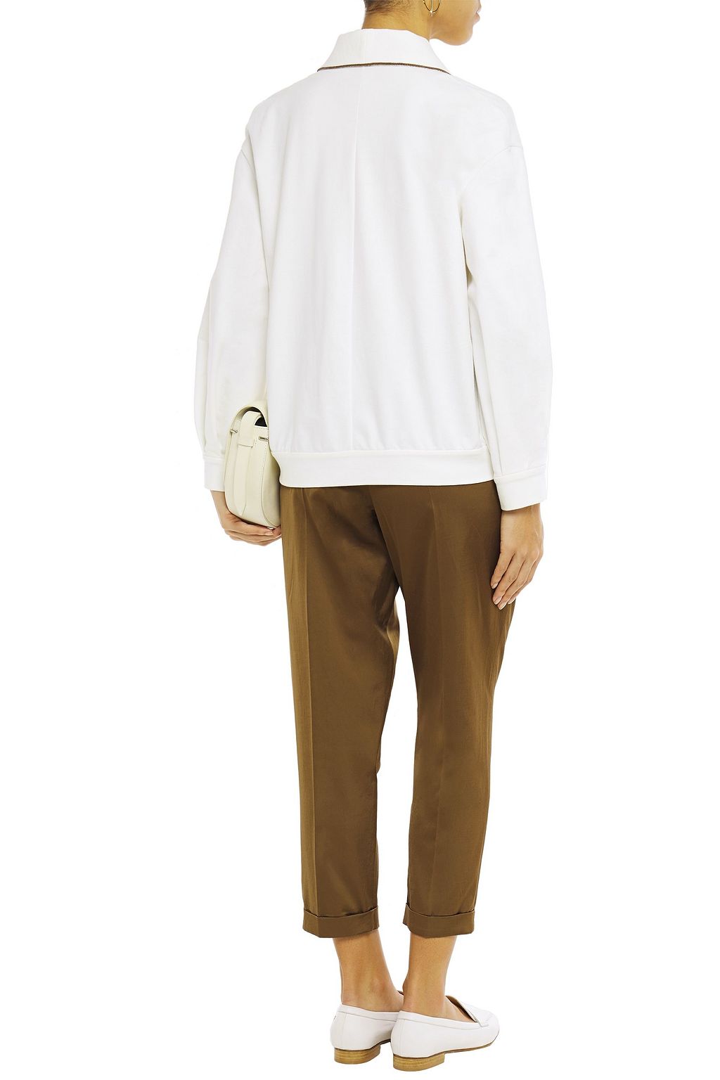 BRUNELLO CUCINELLI Cropped Karottenhose aus Satin