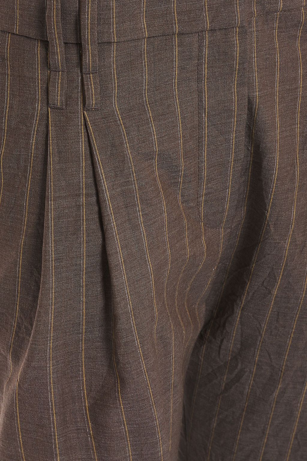 BRUNELLO CUCINELLI Cropped Karottenhose aus Wolle mit Nadelstreifen