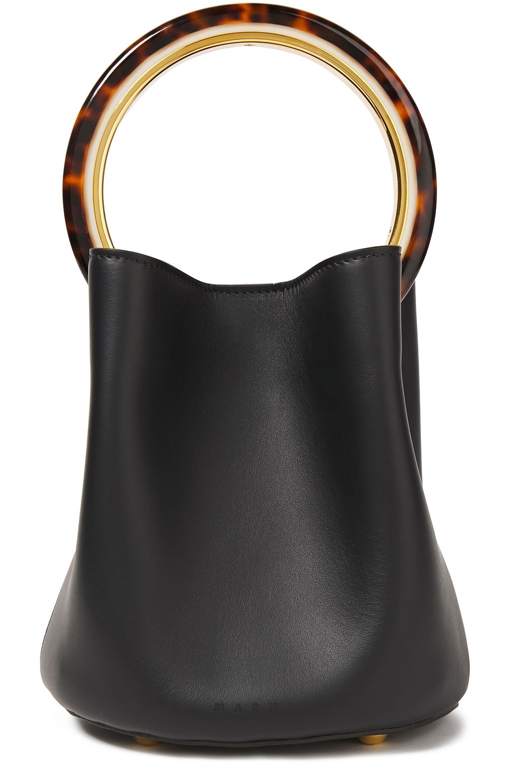 marni pannier leather bucket bag