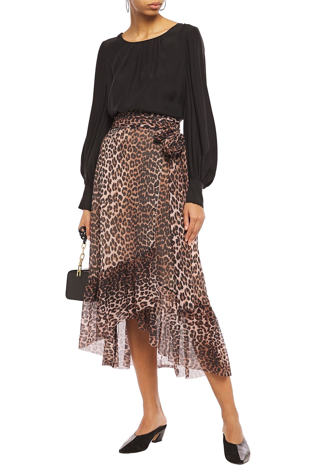 Animal print Leopard-print stretch-mesh 