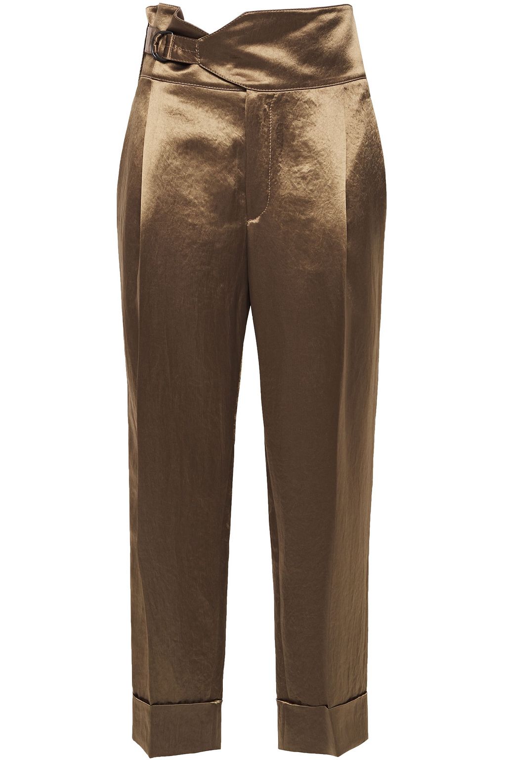 satin tapered trousers