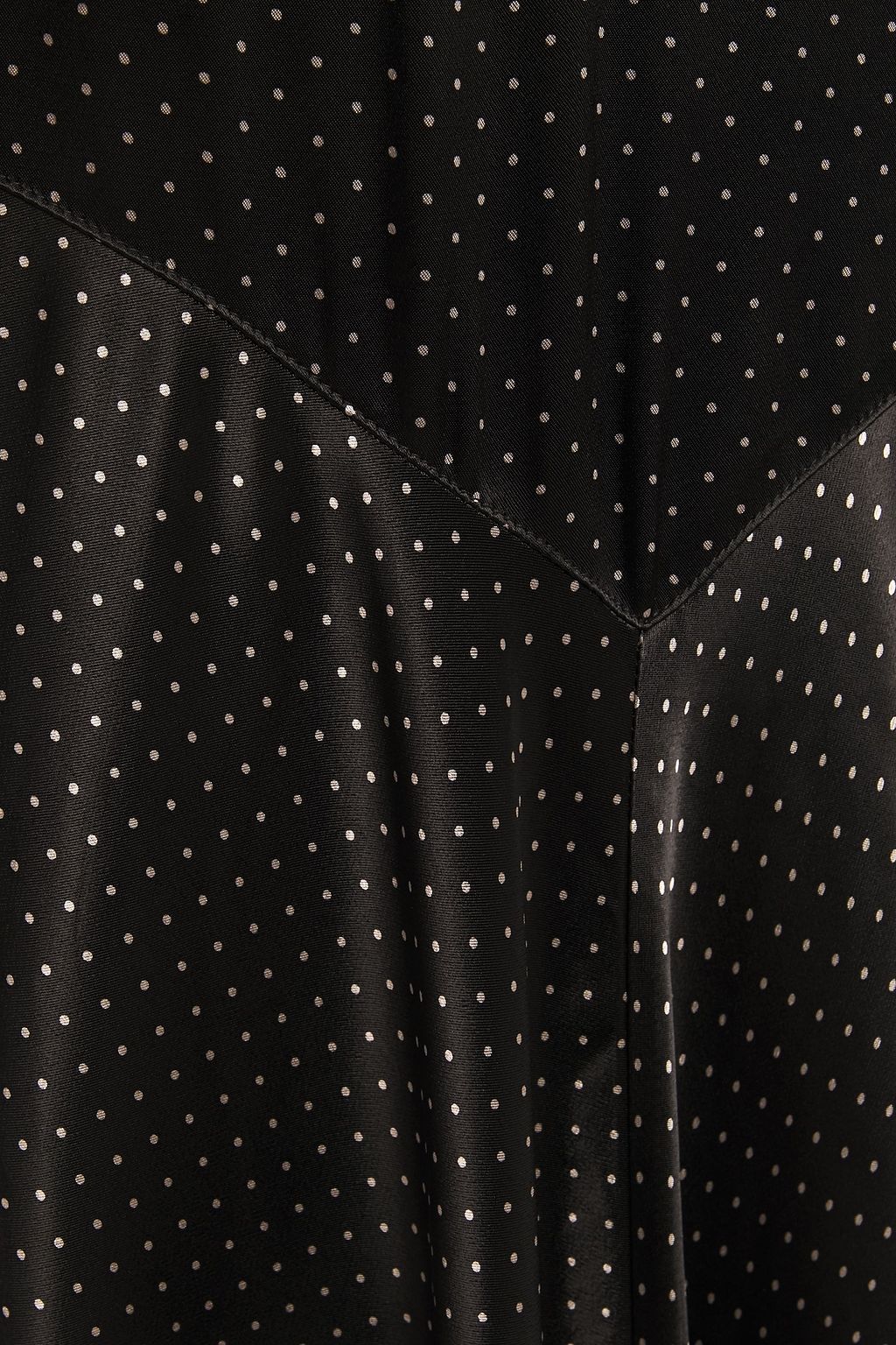 GANNI Cameron gathered polka-dot satin maxi dress