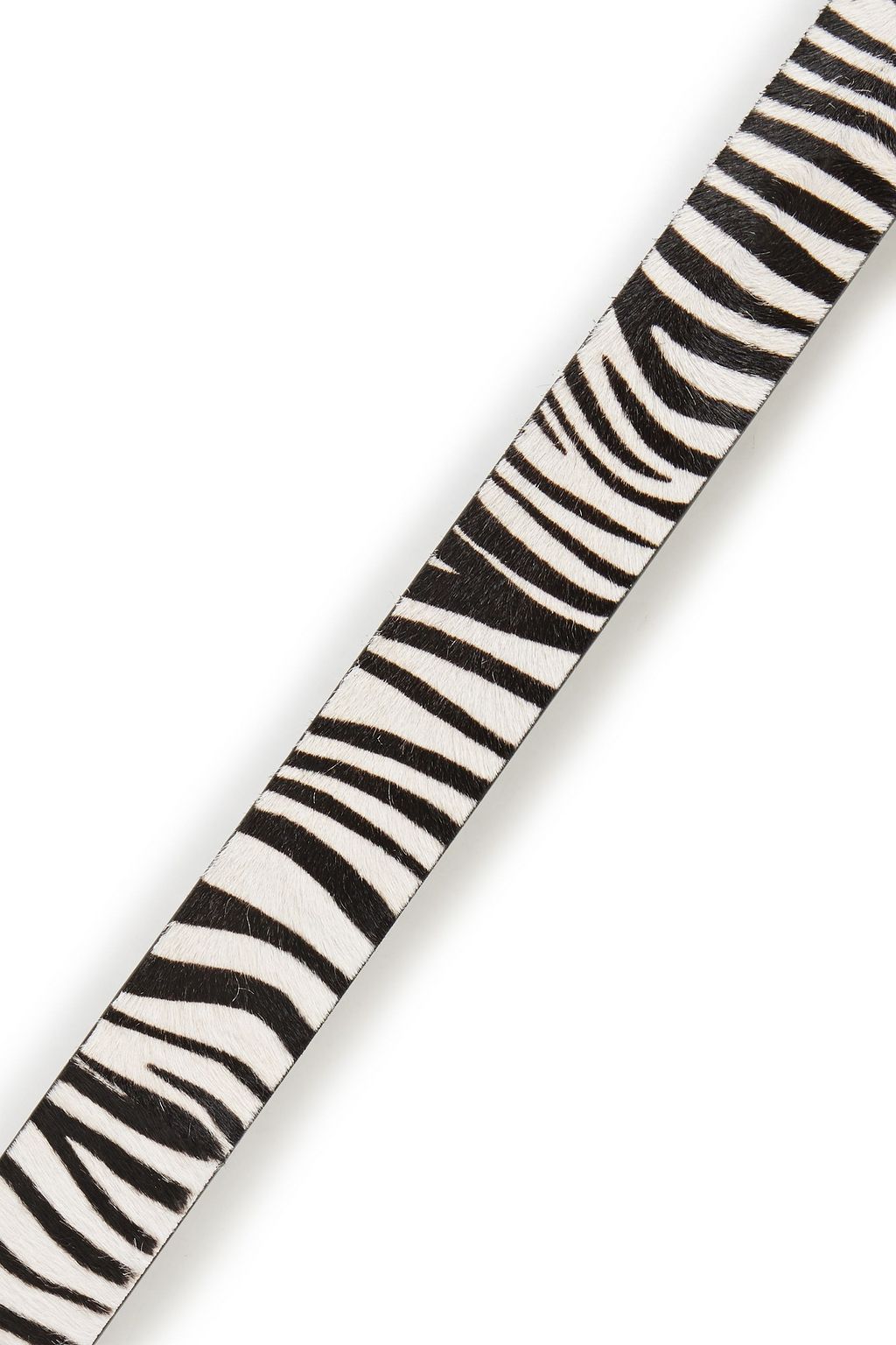 MARC JACOBS Crystal-embellished zebra-print calf hair belt
