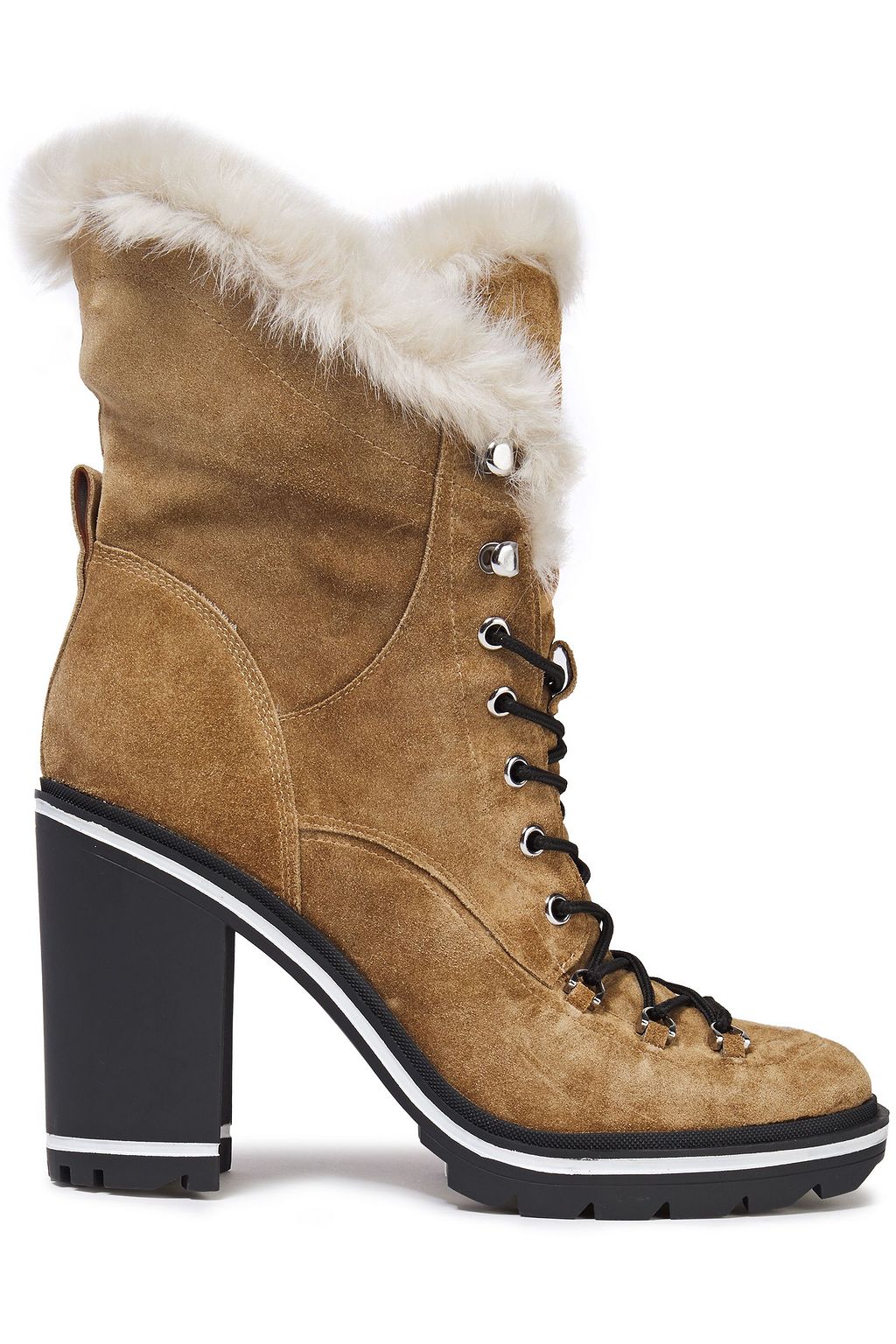 fur heel boots