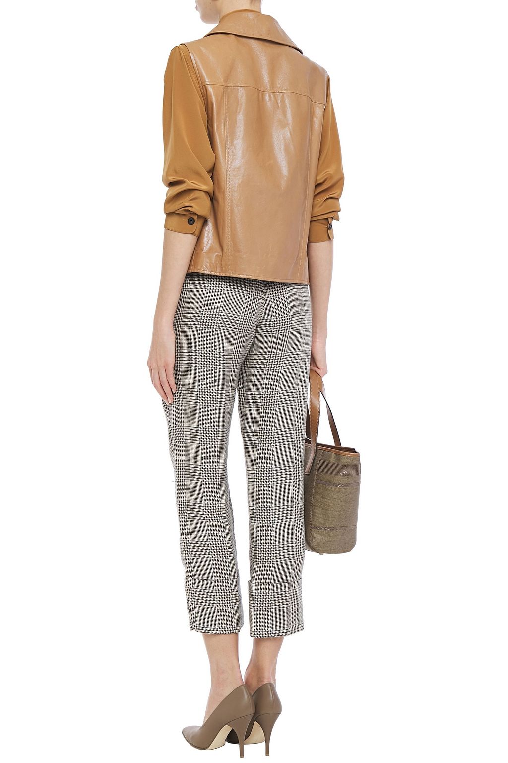 BRUNELLO CUCINELLI Bead-embellished leather vest