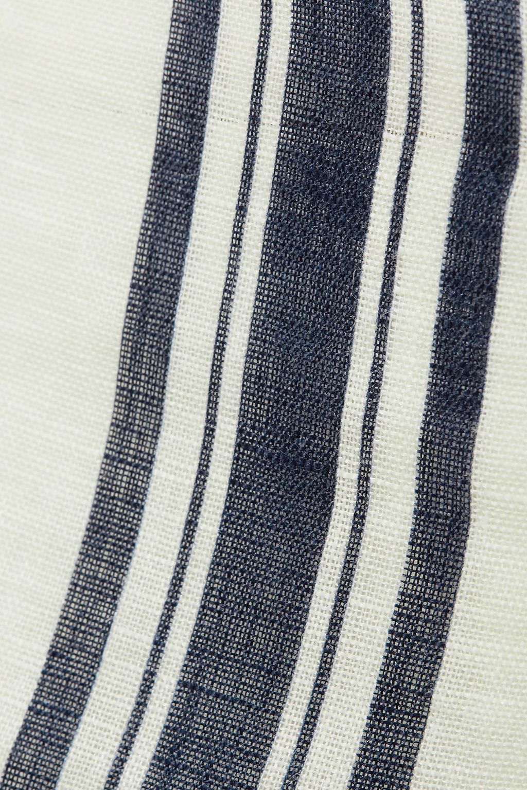 TORY BURCH Awning striped linen-gauze wide-leg pants