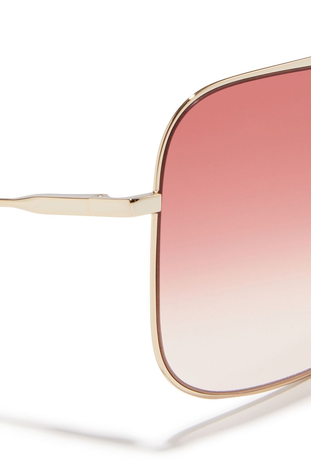 CHLOÉ Ricky square-frame gold-tone sunglasses