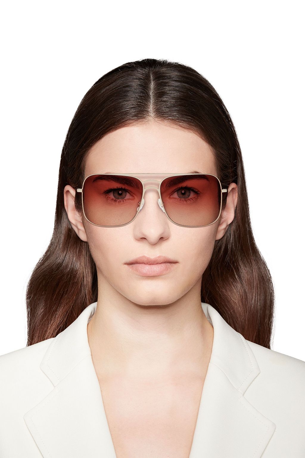 CHLOÉ Ricky square-frame gold-tone sunglasses