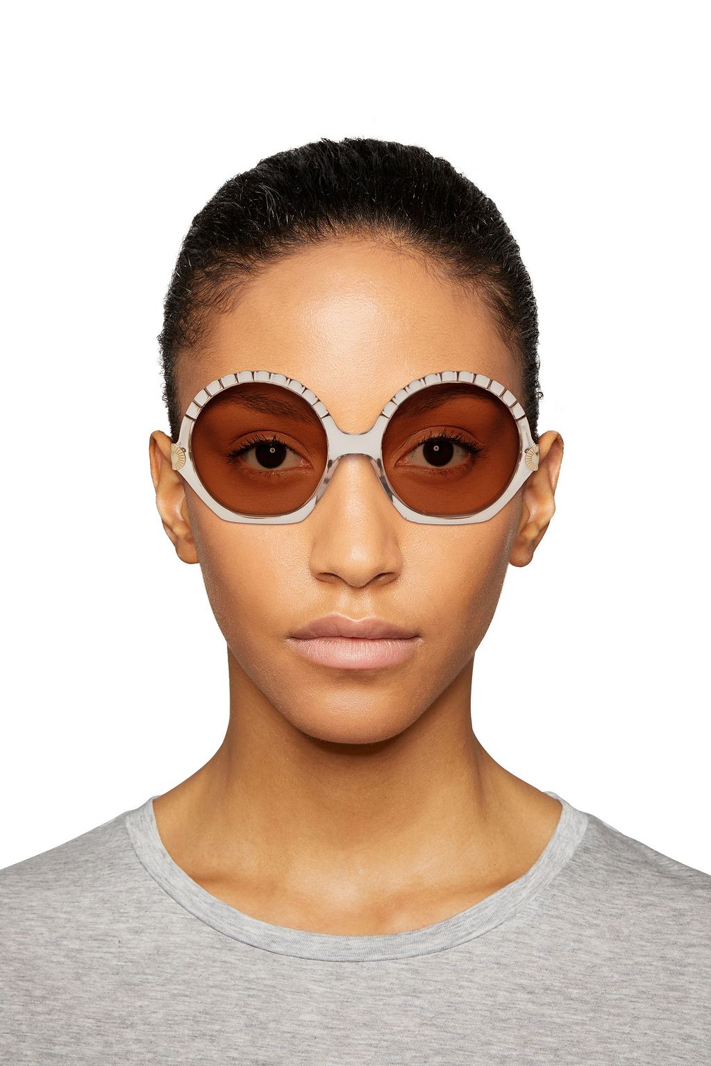 CHLOÉ Round-frame acetate sunglasses