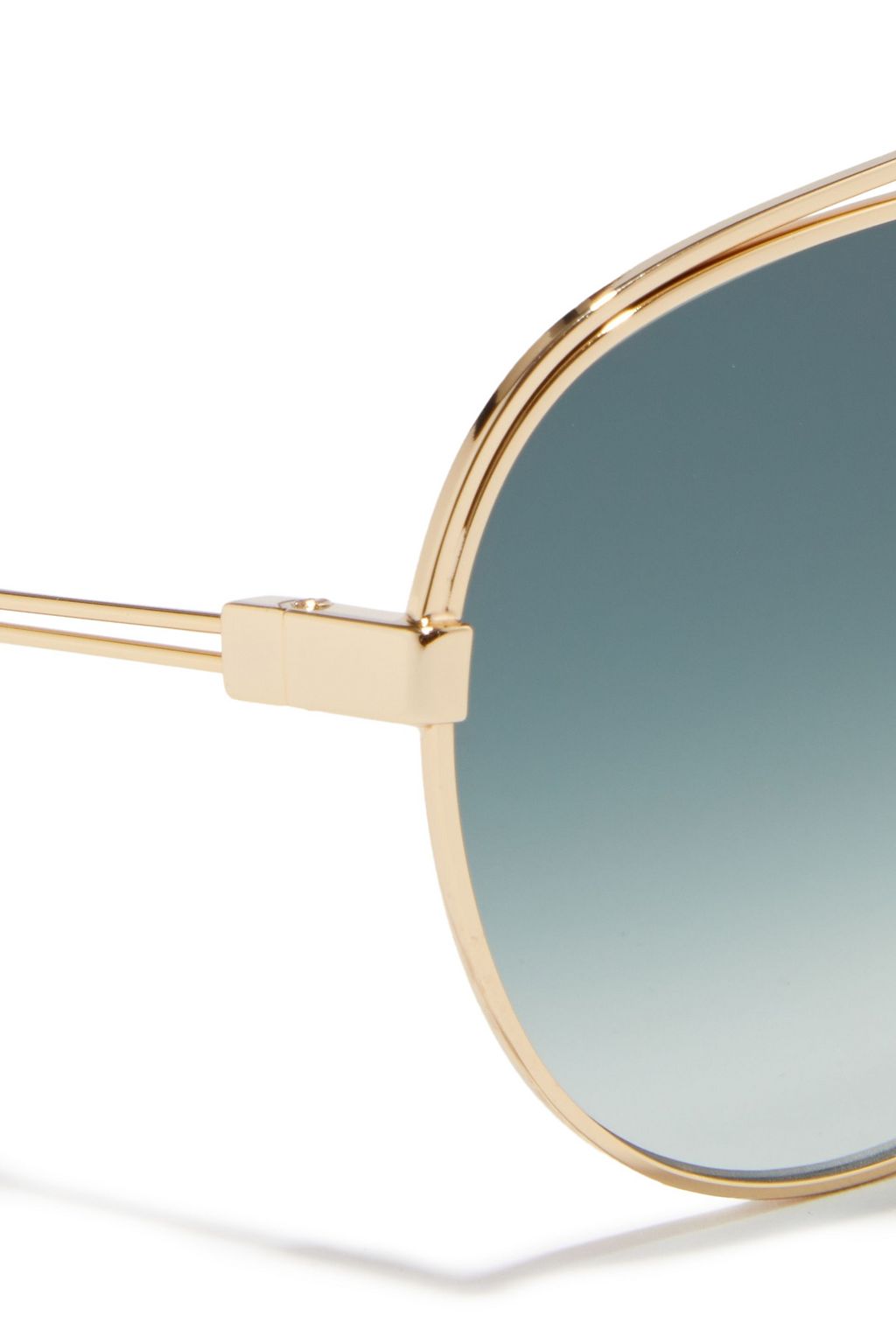 CHLOÉ Reece aviator-style gold-tone and marbled acetate sunglasses