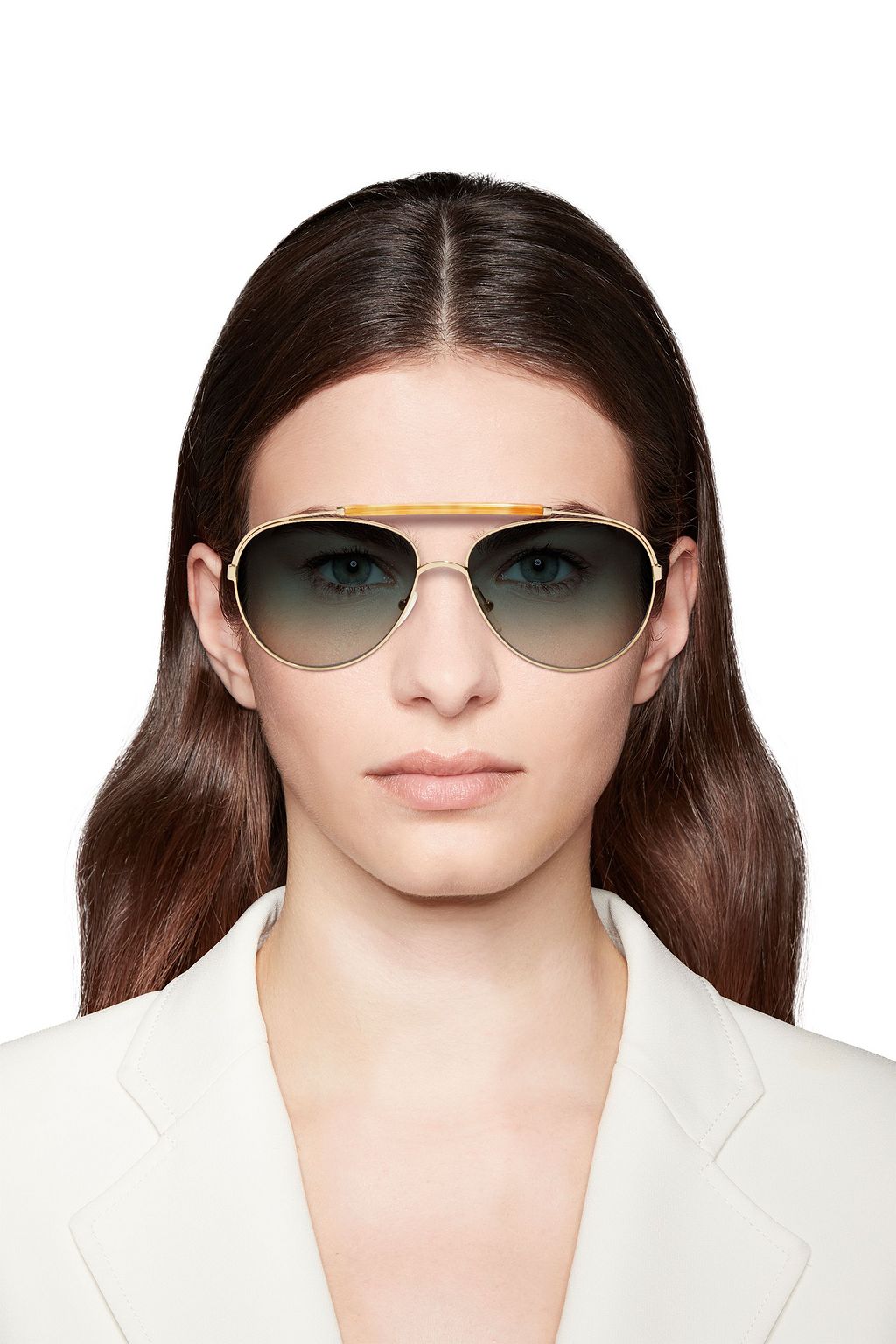 CHLOÉ Reece aviator-style gold-tone and marbled acetate sunglasses ...