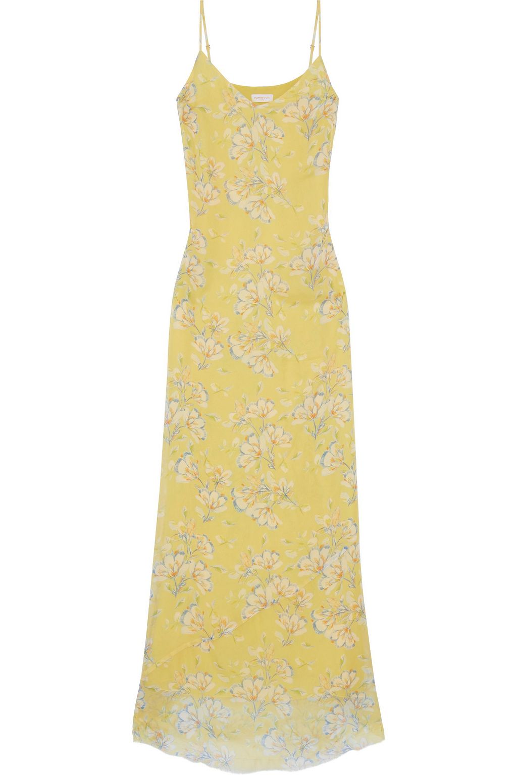 pastel yellow chiffon dress