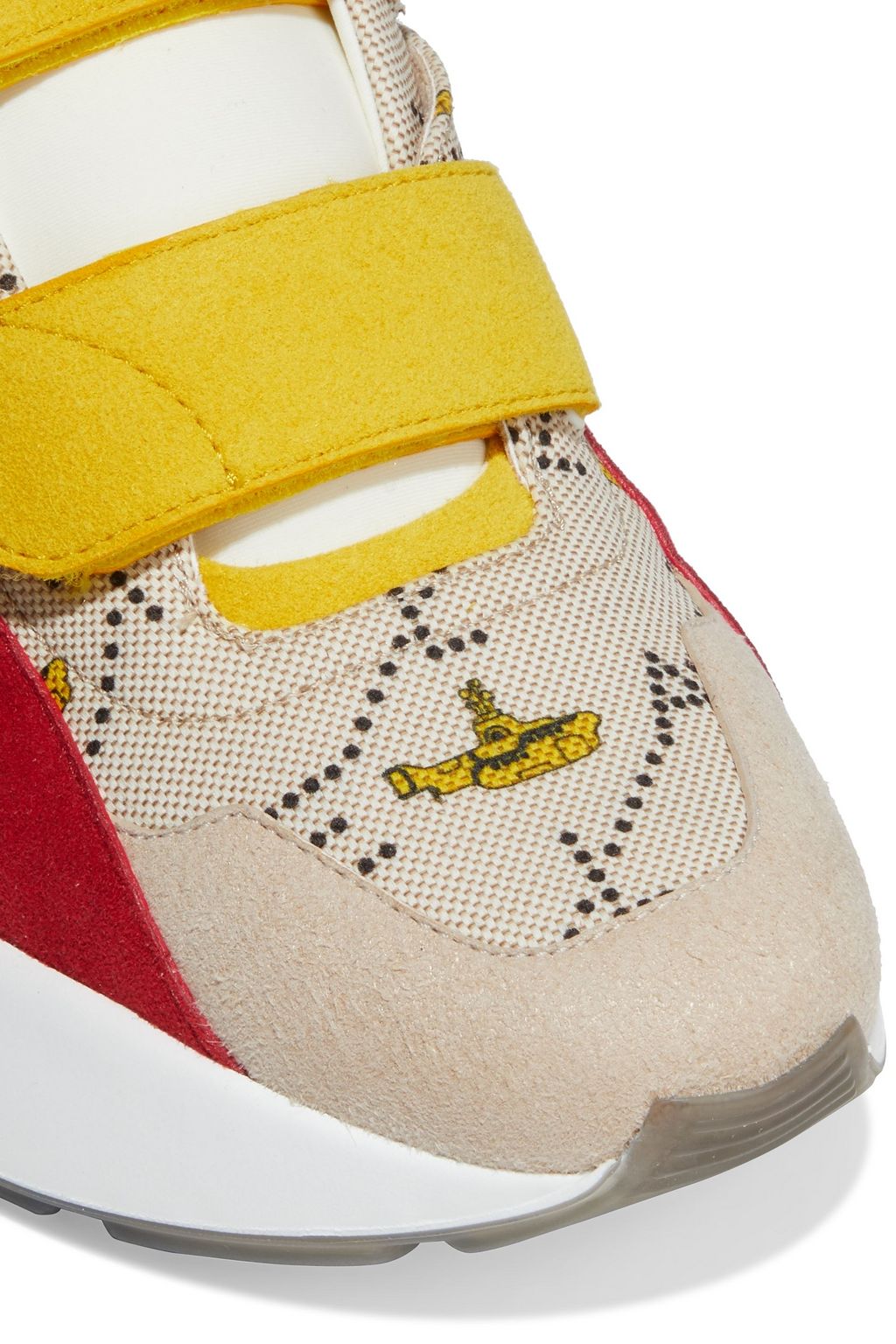 STELLA MCCARTNEY + The Beatles Eclypse printed canvas exaggerated-sole sneakers