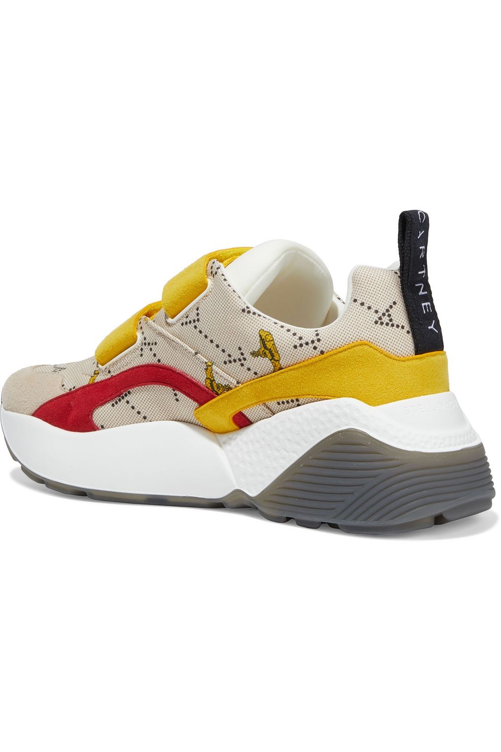 STELLA MCCARTNEY + The Beatles Eclypse printed canvas exaggerated-sole sneakers