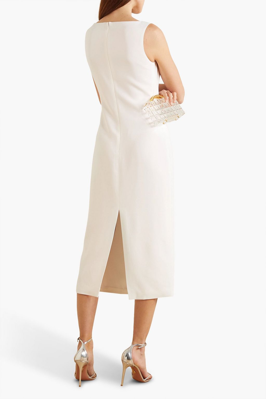 BRANDON MAXWELL シルククレープ ミディワンピース