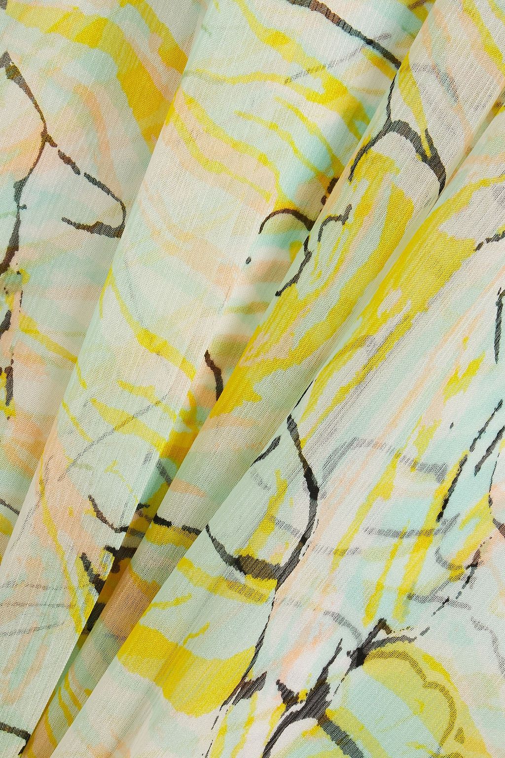 DIANE VON FURSTENBERG Belted printed silk-crepon kaftan