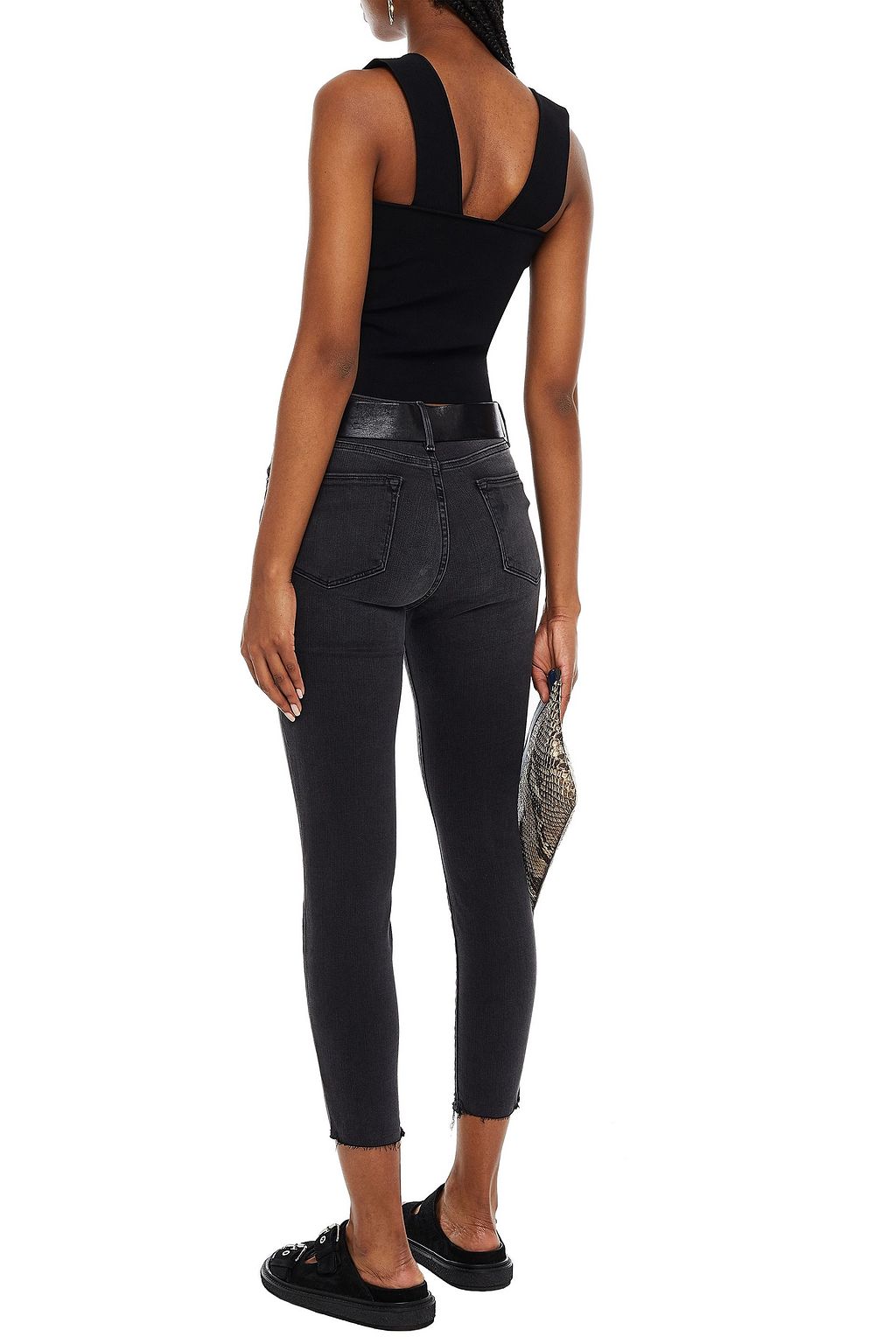 FRAME Cropped high-rise skinny jeans
