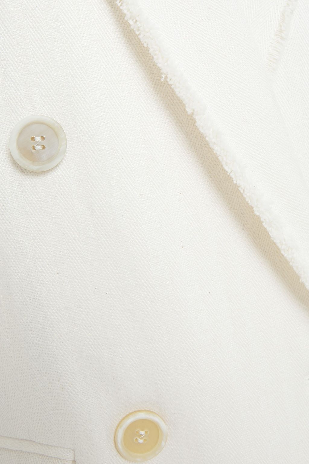 BRUNELLO CUCINELLI Double-breasted bead-embellished cotton and linen-blend coat
