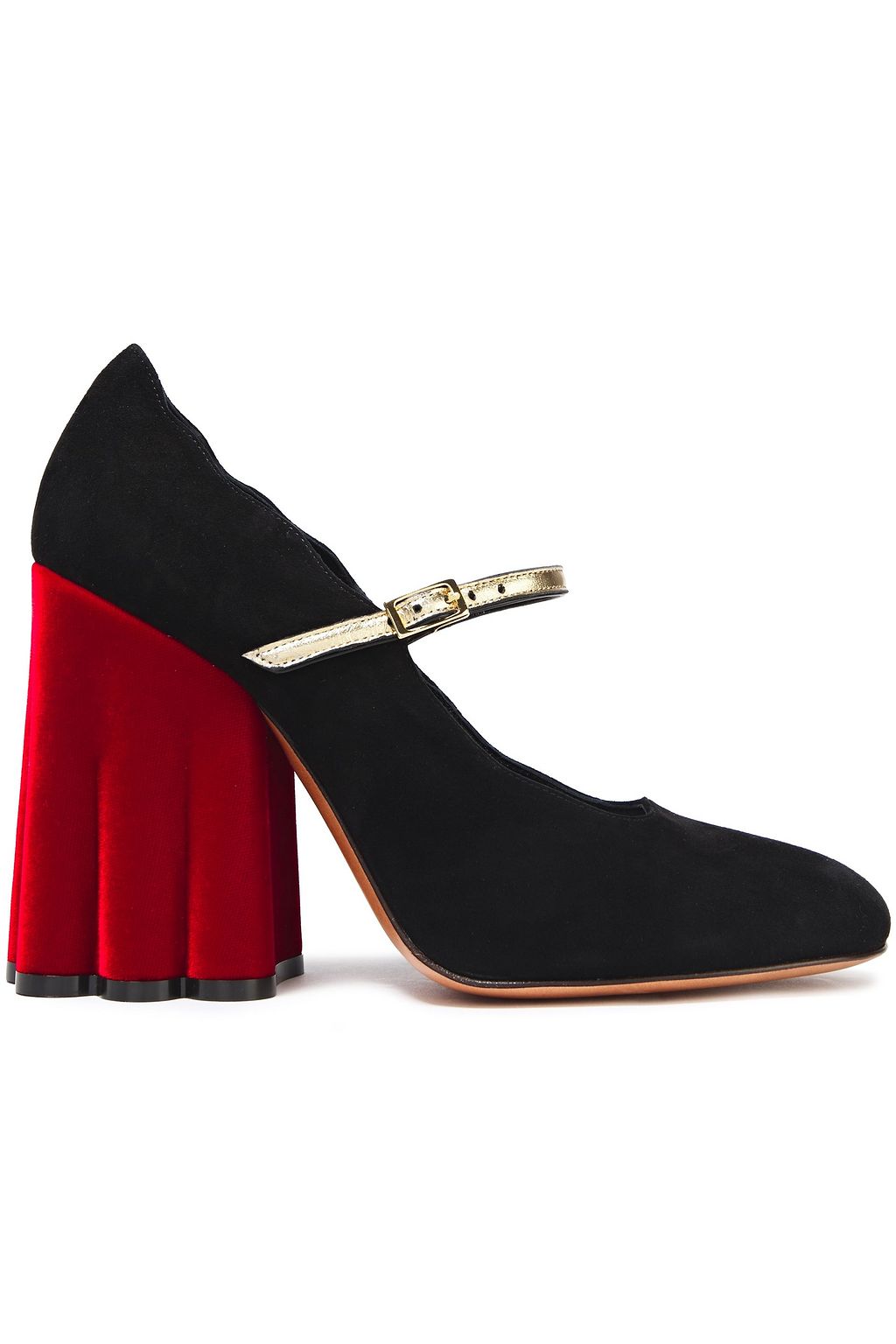 black suede mary jane pumps