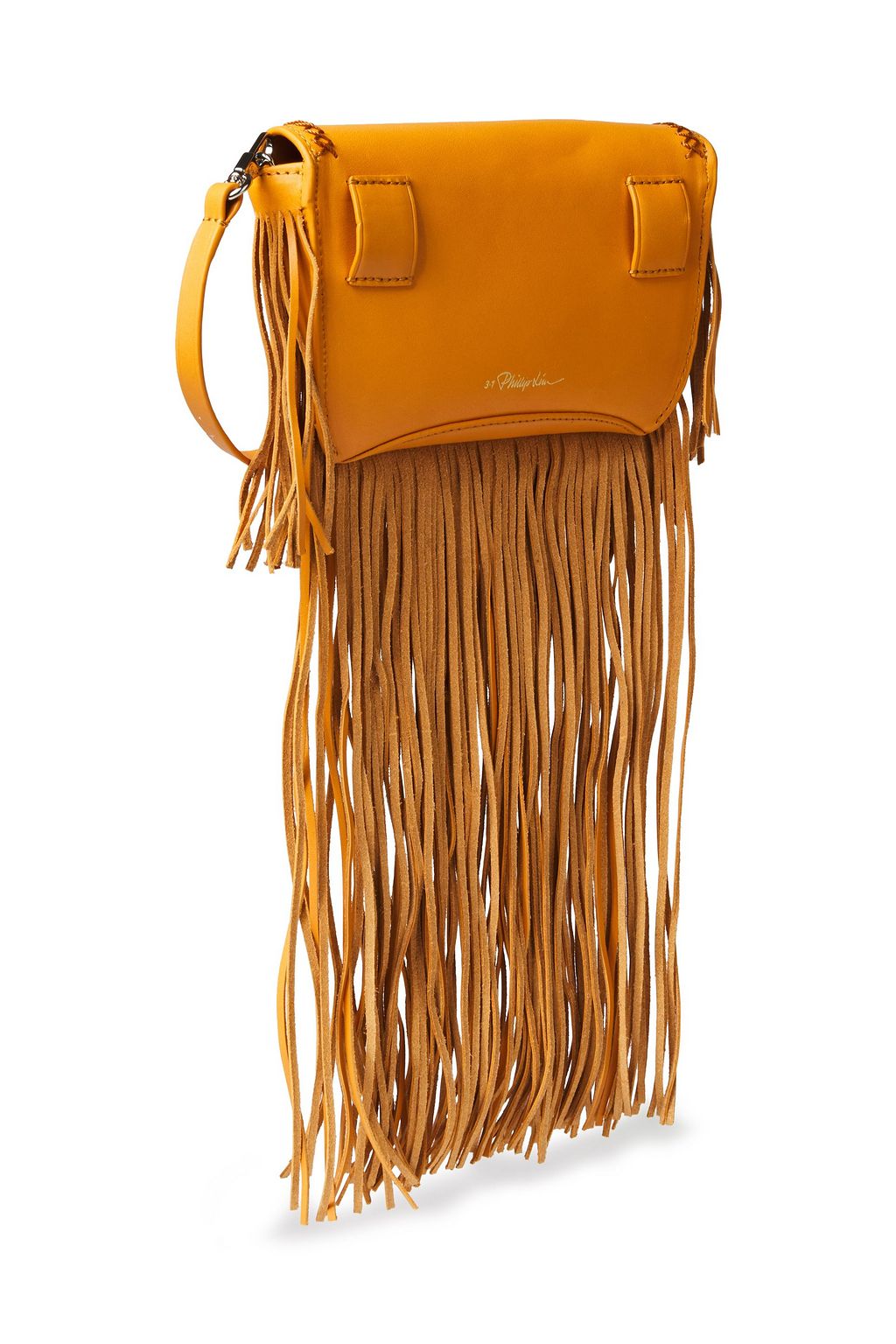 3.1 PHILLIP LIM Hudson convertible fringe-trimmed leather sunglasses case