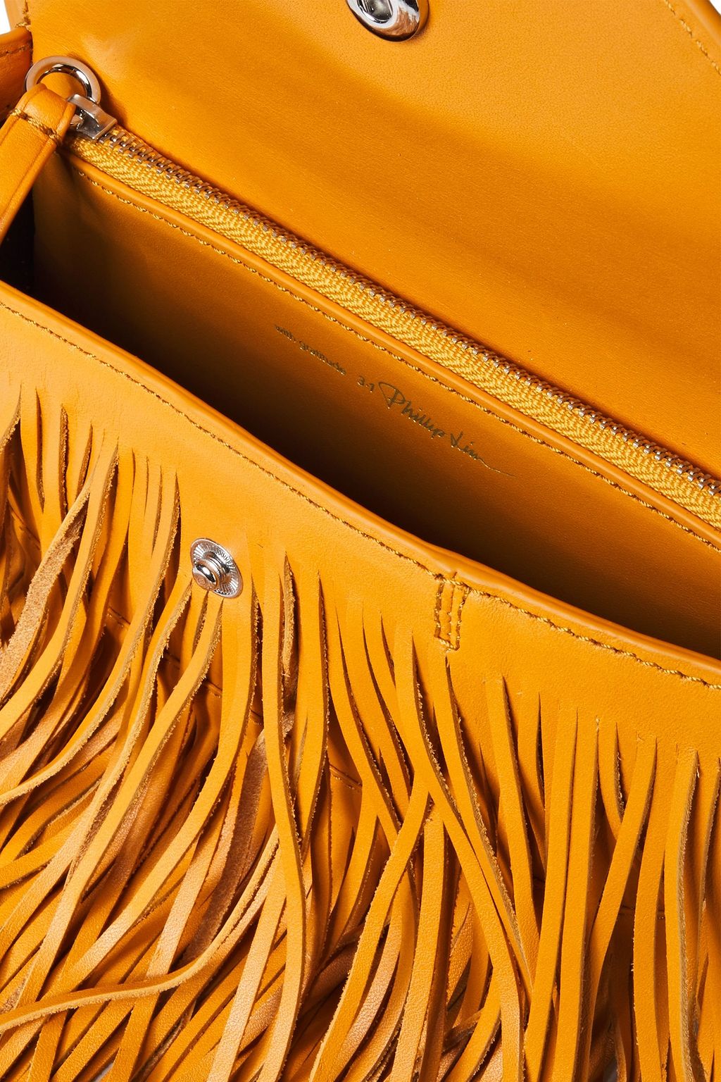 3.1 PHILLIP LIM Hudson convertible fringe-trimmed leather sunglasses case