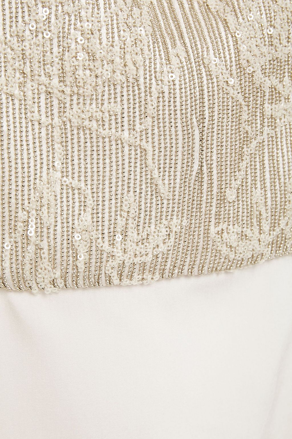 BRUNELLO CUCINELLI Sequin and bead-embellished stretch-silk blouse