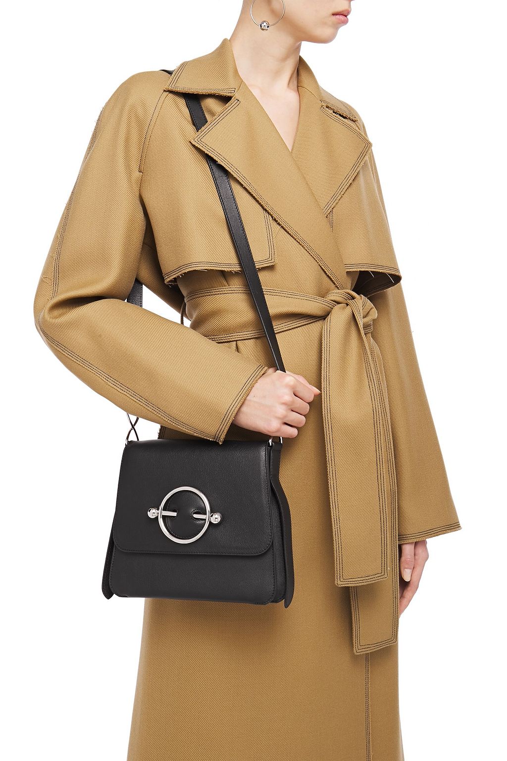 jw anderson disc leather shoulder bag