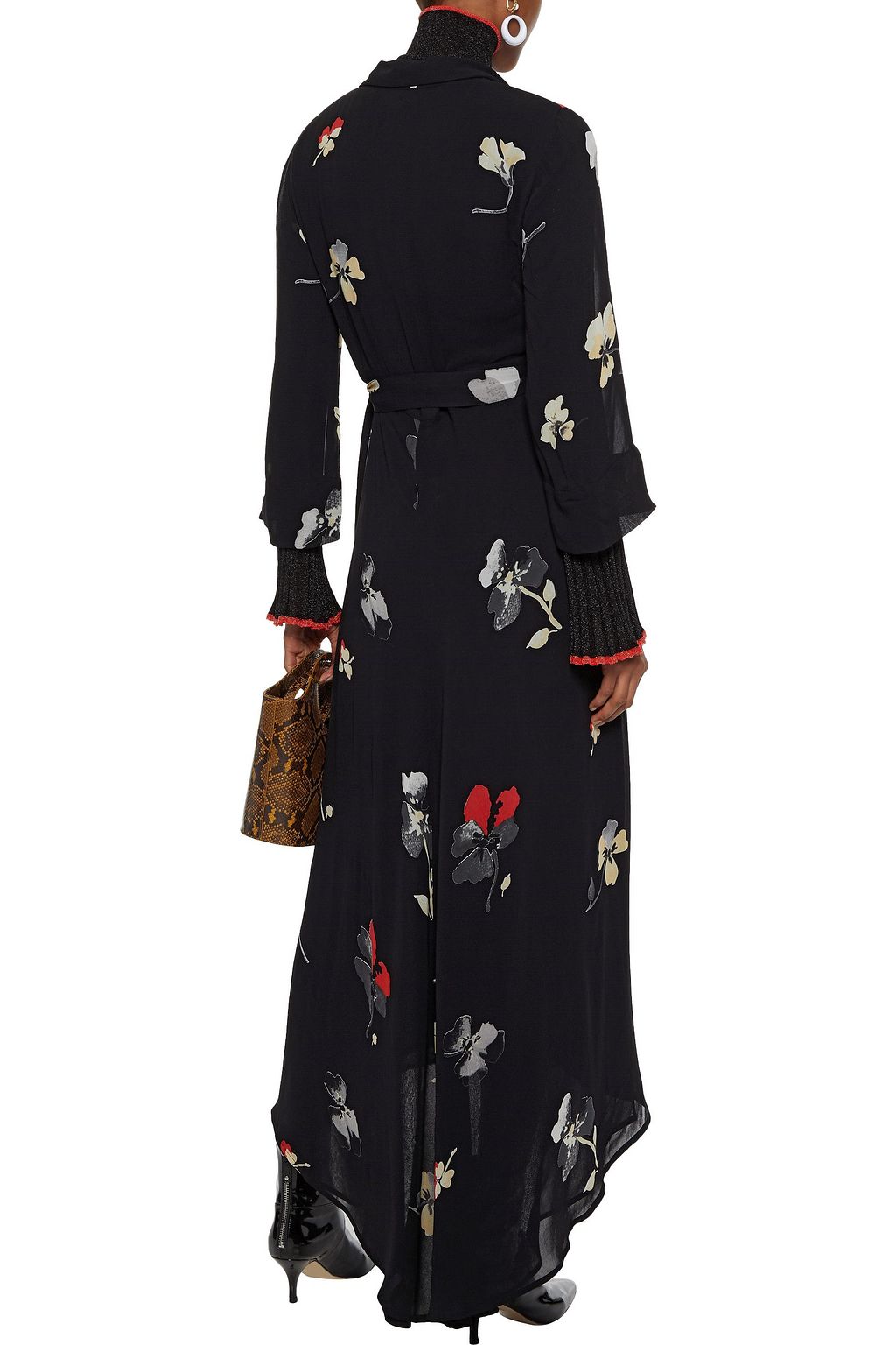 GANNI Lorita floral-print georgette maxi wrap dress