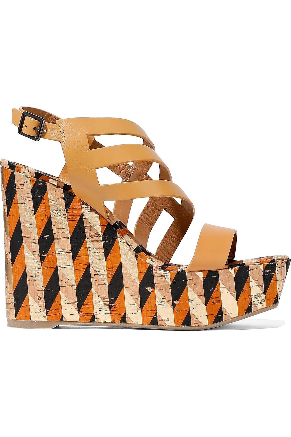 tan cork wedge sandals