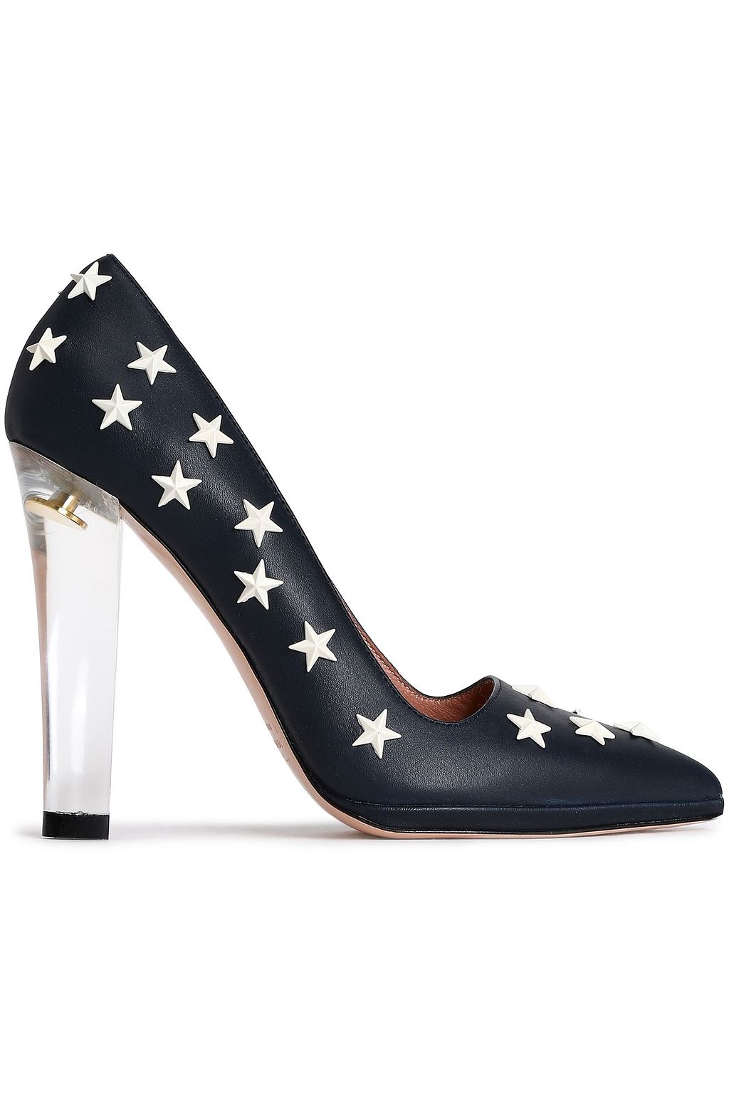 navy studded heels