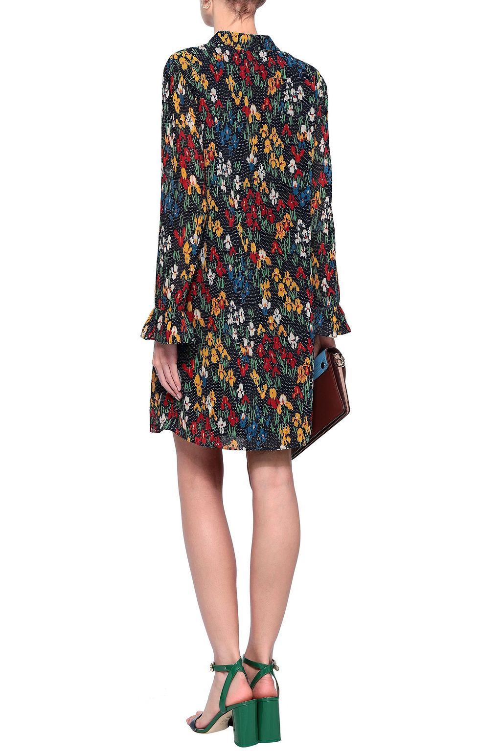 TORY BURCH Printed georgette mini dress