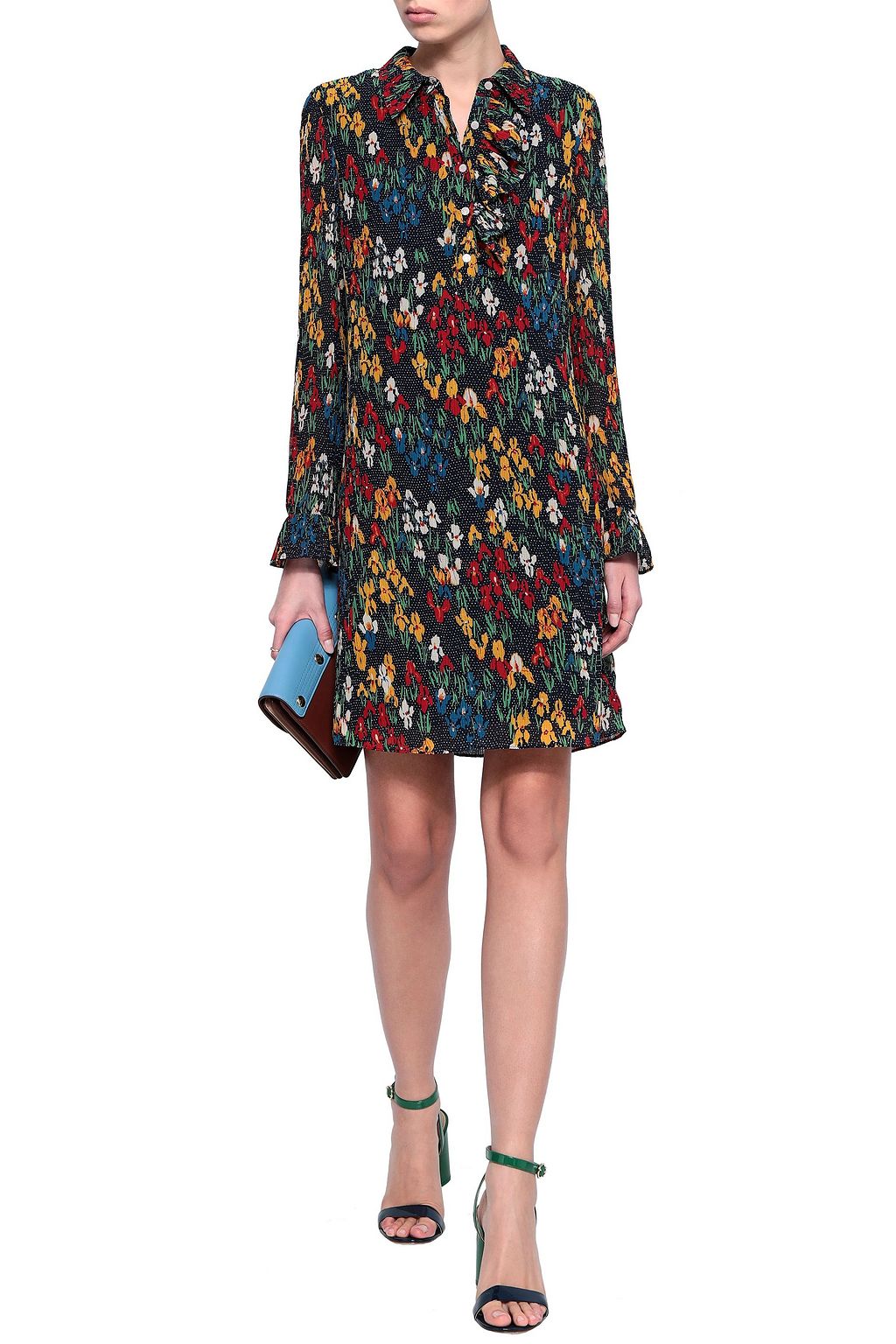 TORY BURCH Printed georgette mini dress