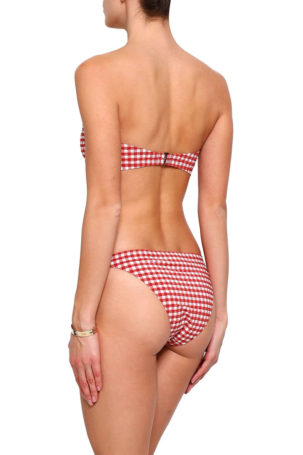 TORY BURCH Gingham seersucker bikini briefs