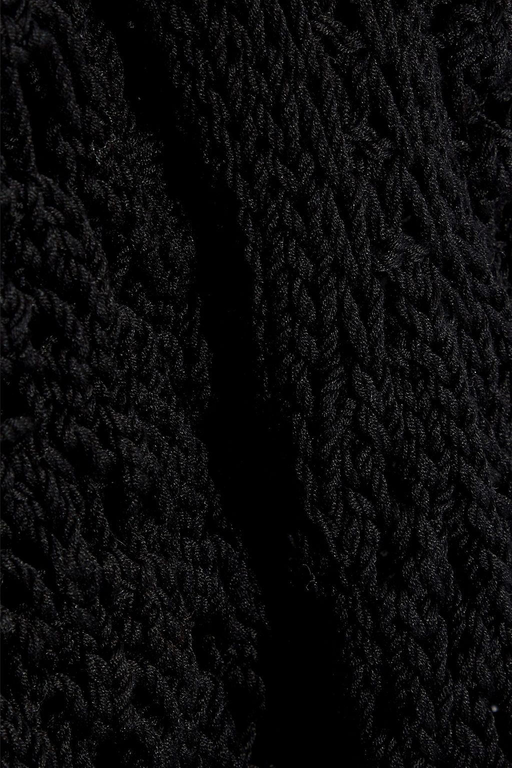 BALMAIN Lace-up crocheted cotton maxi dress