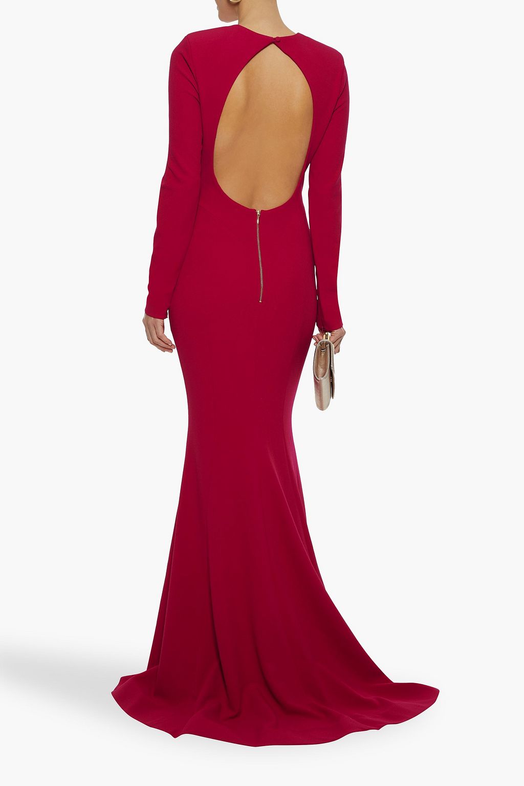REBECCA VALLANCE Bree open-back crepe gown