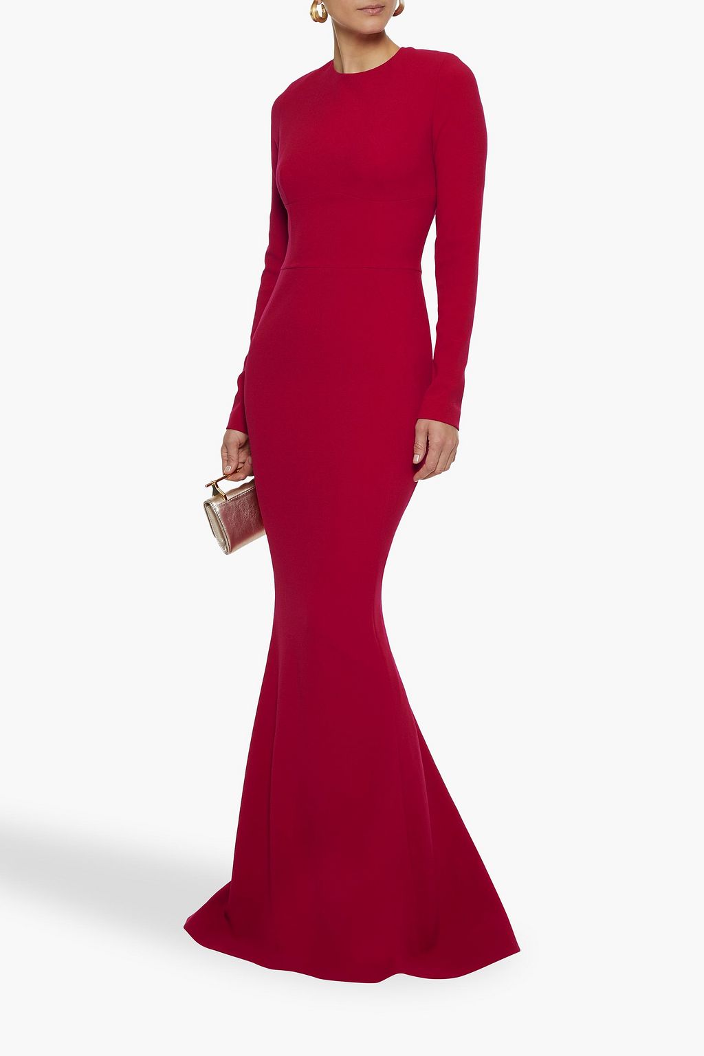 REBECCA VALLANCE Bree open-back crepe gown