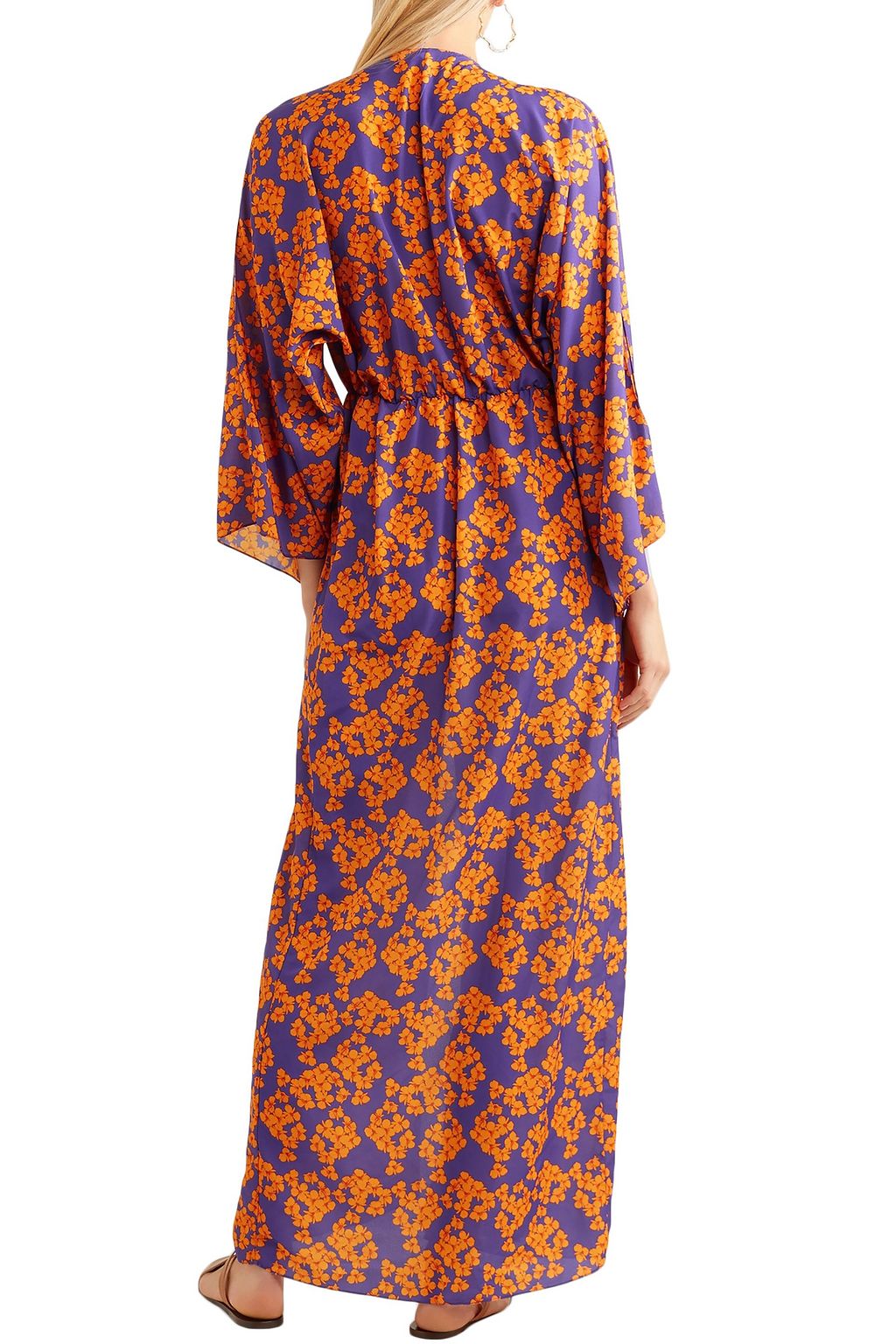 BORGO DE NOR Floral-print crepe de chine maxi dress