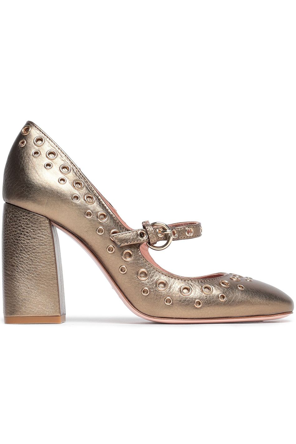 metallic mary jane heels