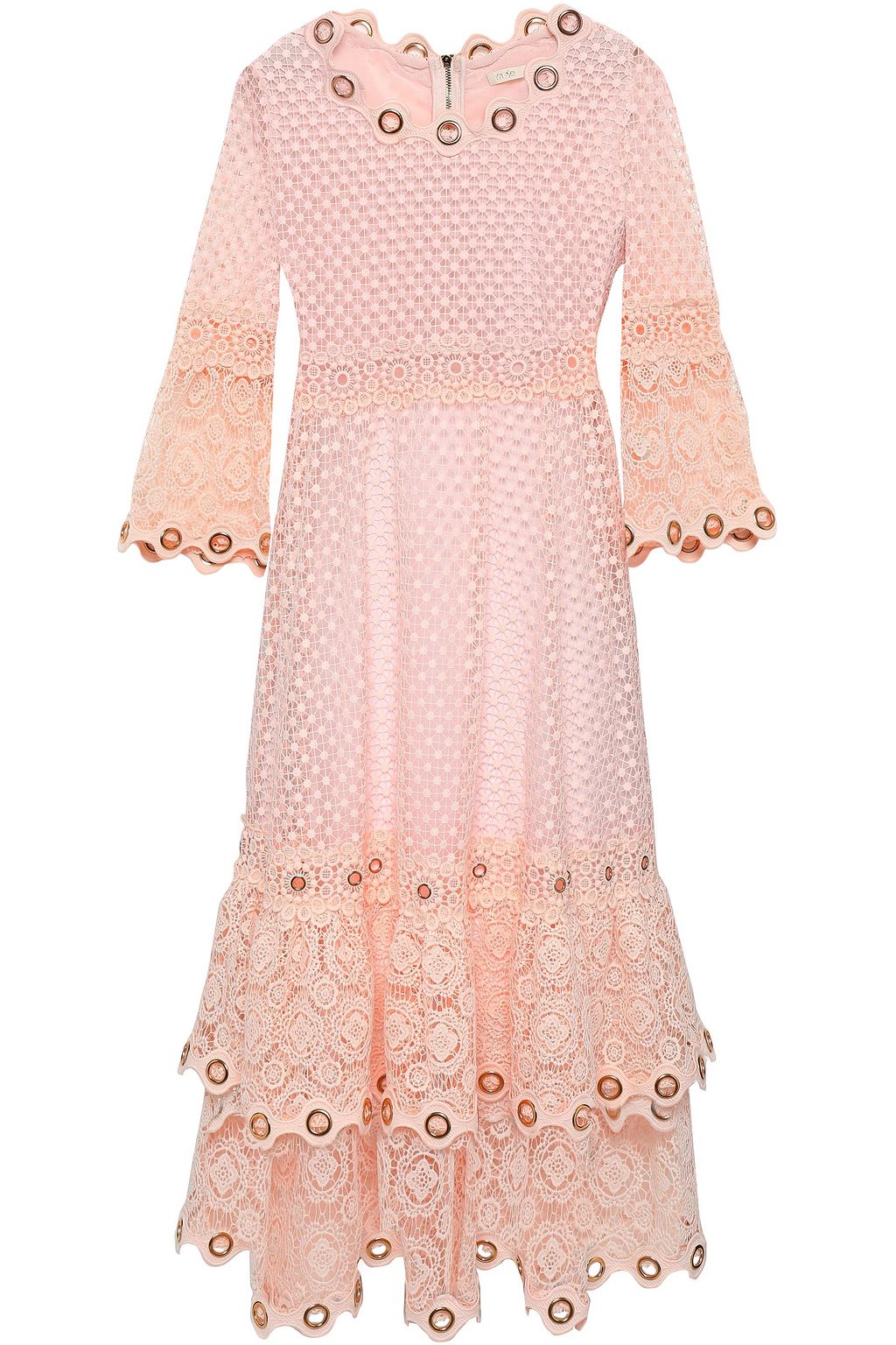 tiered guipure lace dress