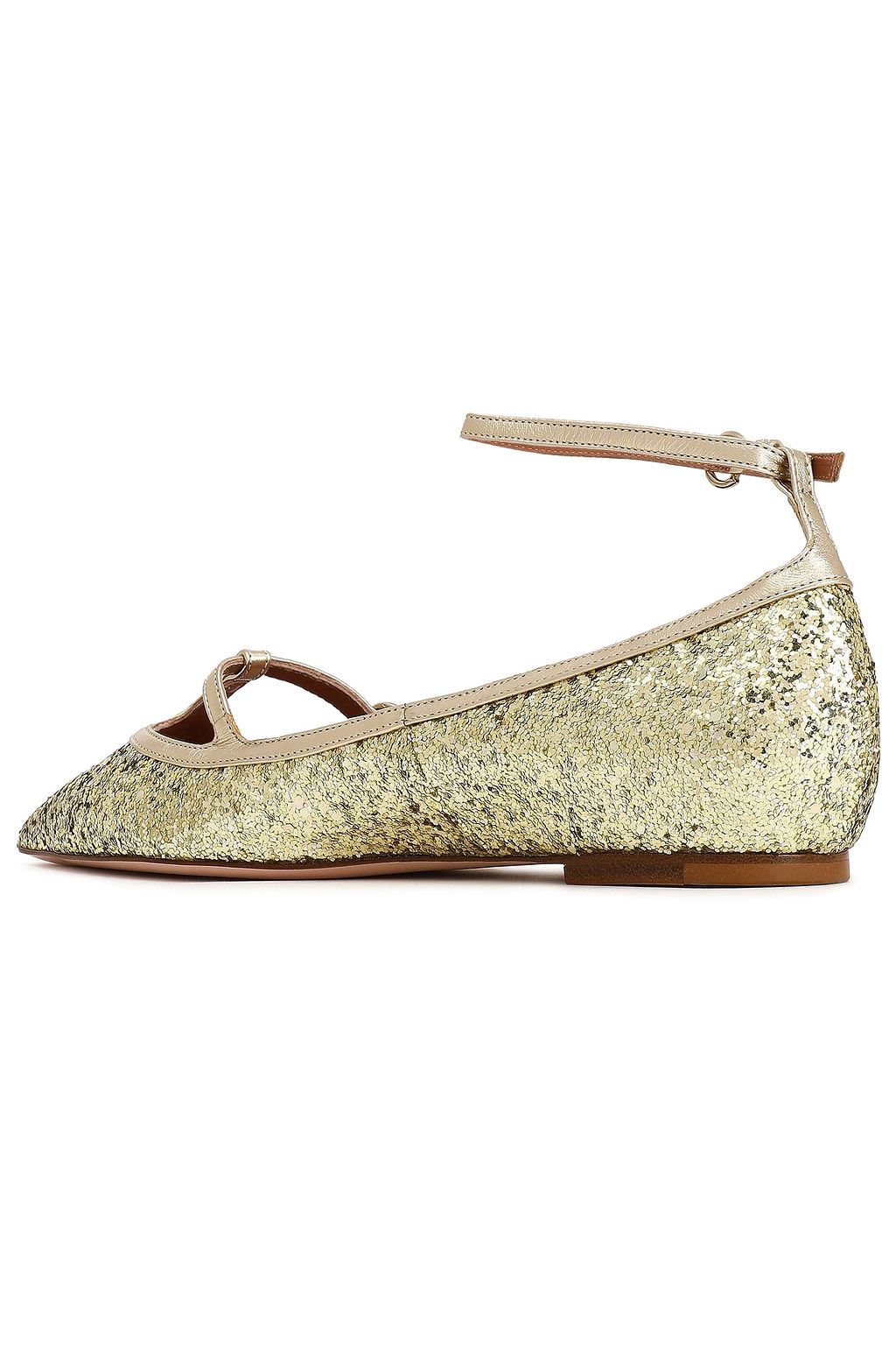 glitter pointed toe flats