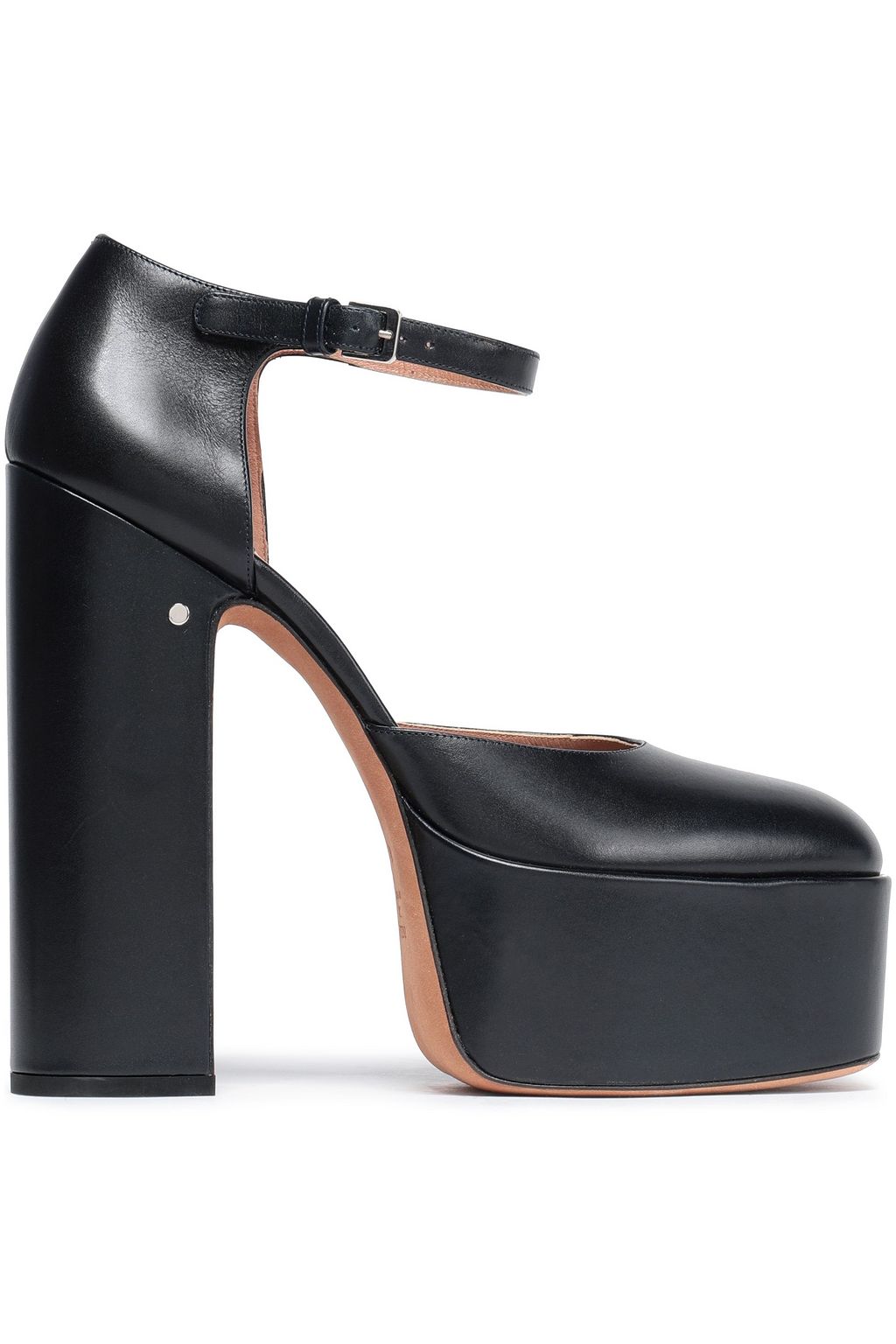 satin platform pumps