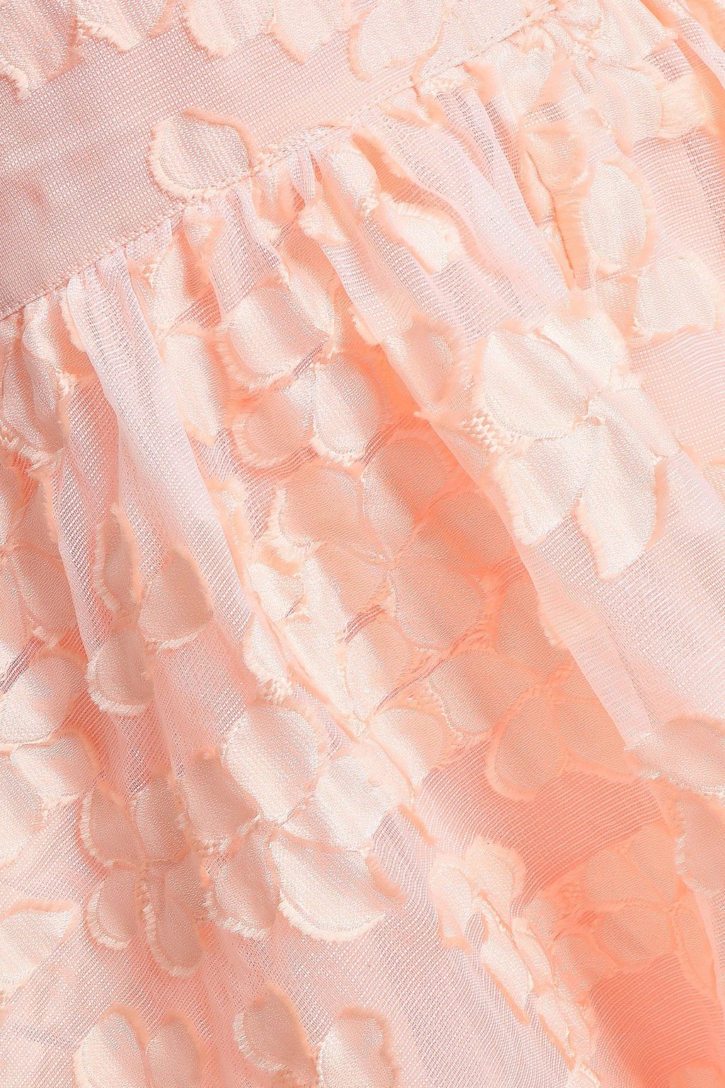 MAJE Flared fil coupé gazar mini dress