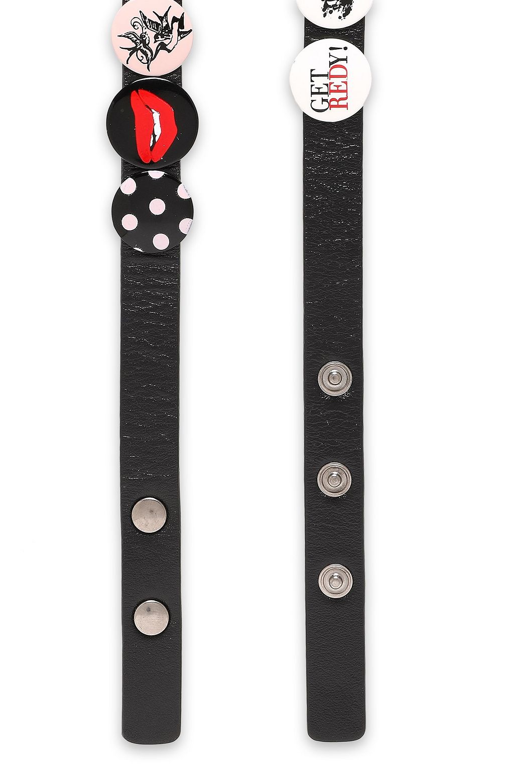 RED(V) Appliquéd leather belt