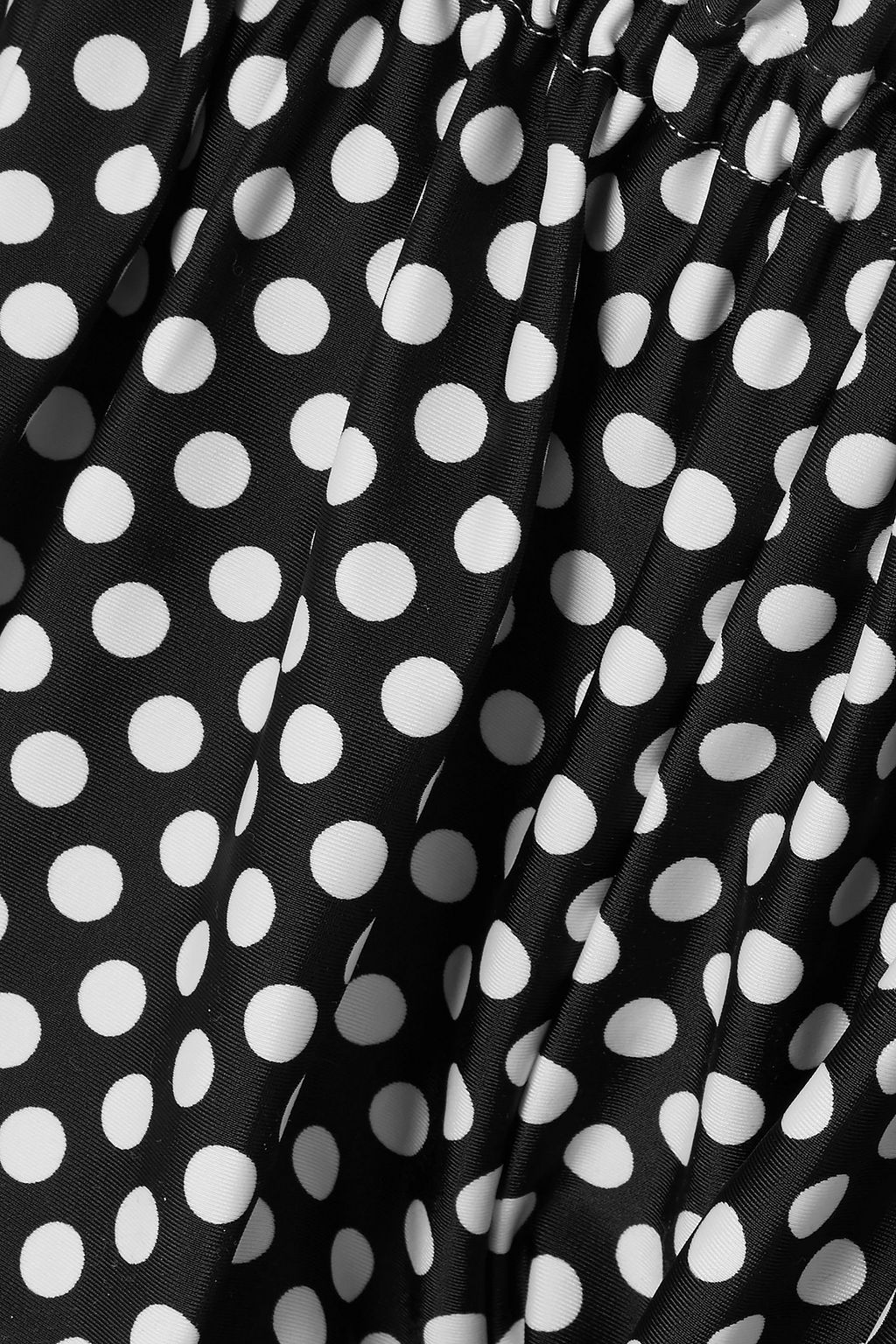 NORMA KAMALI Puff gathered polka-dot swim shorts