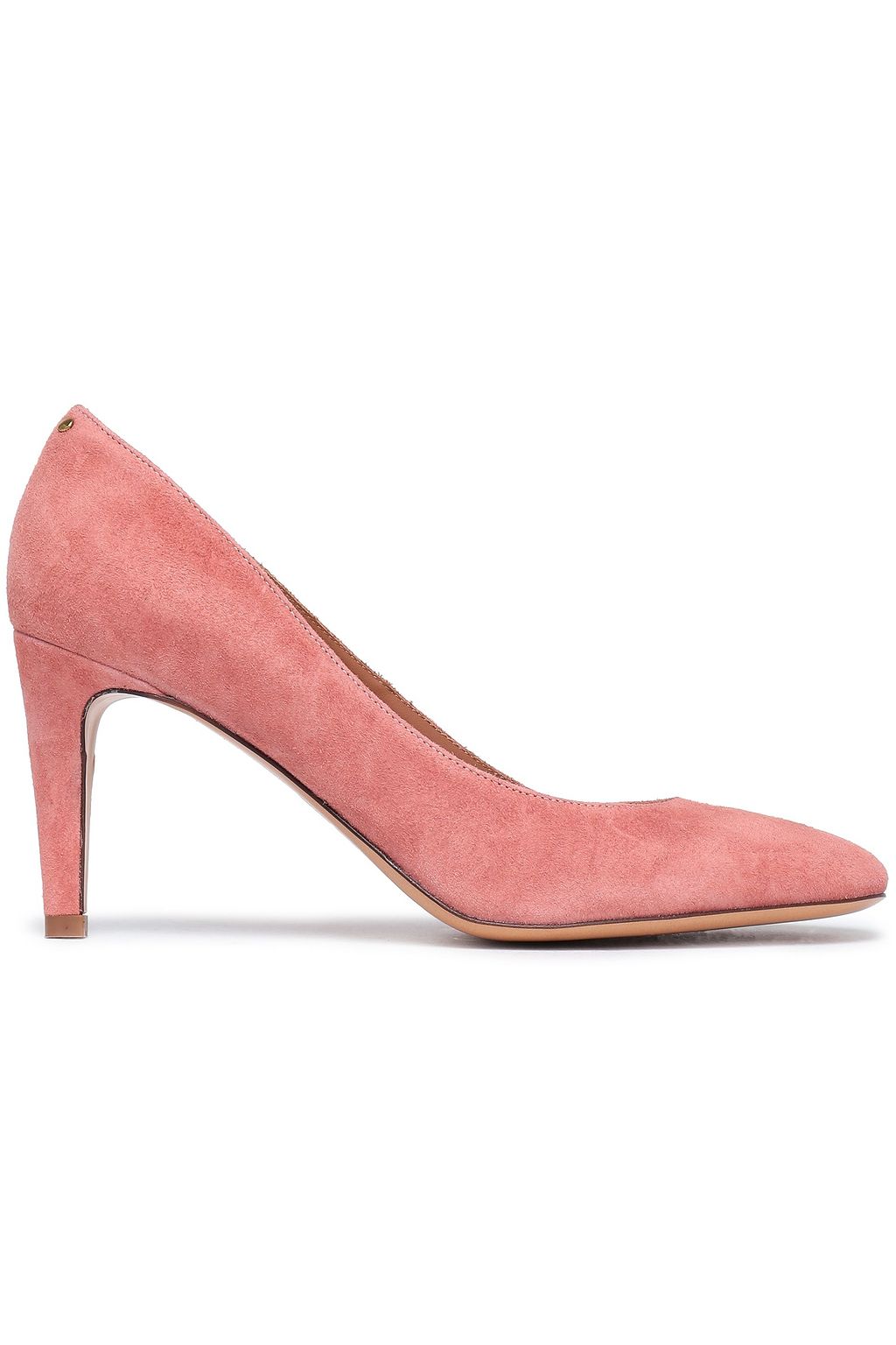 rose suede pumps