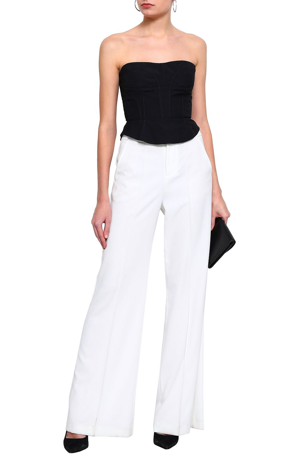 narciso rodriguez wool bustier dress