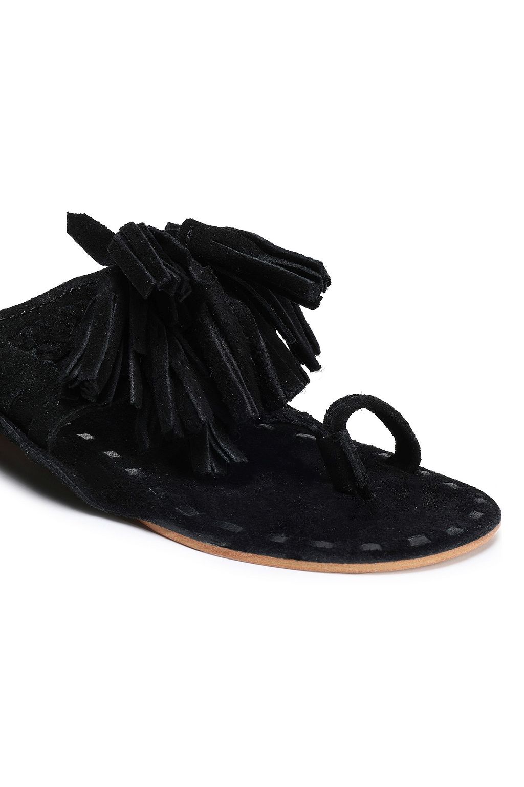 FIGUE Tasseled braided suede sandals